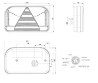 Rechts | LED Rücklicht mit Kennzeichenleuchte | 12-36v | 7-PIN | V10C7-552B7