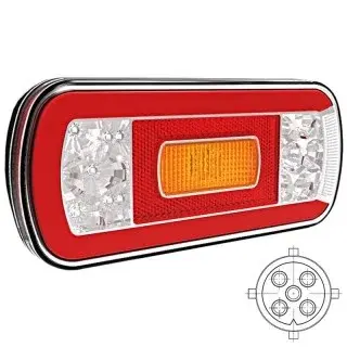 LED Rücklicht ohne Kennzeichenleuchte | 12-36v | 5-PIN | V10C5-600B5