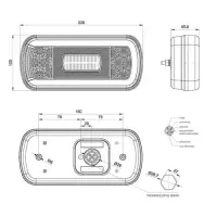 LED Rücklicht ohne Kennzeichenleuchte | 12-36v | 5-PIN | V10C5-600B5