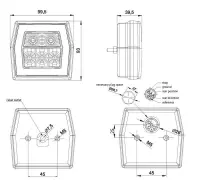 LED Kompaktes Rücklicht ohne Kennzeichenbeleuchtung | 12-36v | 5-PIN | V10C3-700B5