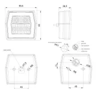 LED Rücklicht | 12-36v | 5-PIN | V10C2-760B5