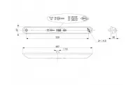 LED Bremslicht, Rücklicht slimline | 12-24v | 100cm. Kabel | VRM-120
