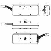 Links | Linse-Anhängerbeleuchtung | dynamisches Blinklicht | 9-36v | 7-PIN | VC-1041B7