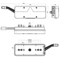 Rechts | LED-Anhängerleuchte | dynamisches Blinklicht | 9-36v | 7-PIN| VC-1022B7SSA