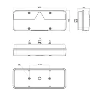 Links | LED-Anhängerbeleuchtung | dynamisches Blinklicht | 9-36v | 200cm. Kabel | VC-1011