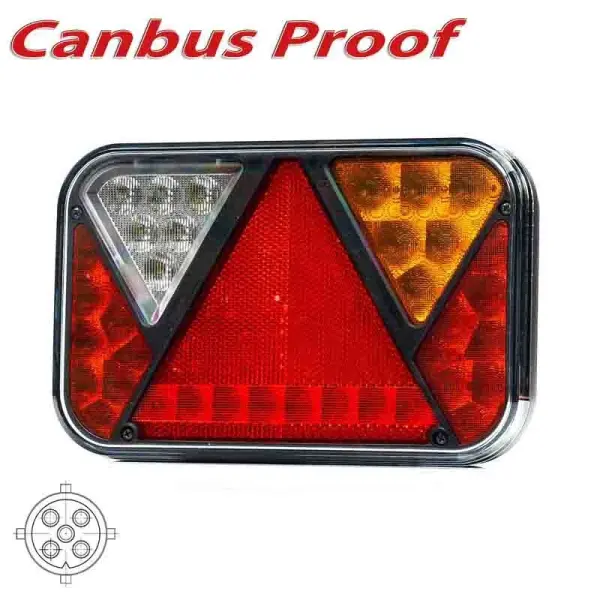 Rechts | LED Rücklicht mit integrierter CAN-Bus-Lösung & Rückfahrlicht | 12v | 5-PIN | VC-2712B5CAN