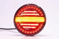 LED Rücklicht, rund mit dynamischem Blinklicht | 12-24v | 100cm Kabel | VC-213