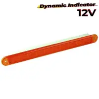 Dynamisches LED Blinklicht slimline gelb Linse | 12v |...