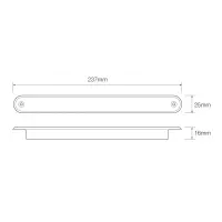 Dynamisches LED Blinklicht slimline gelb Linse | 12v | 40cm. Kabel | 235A12-DI