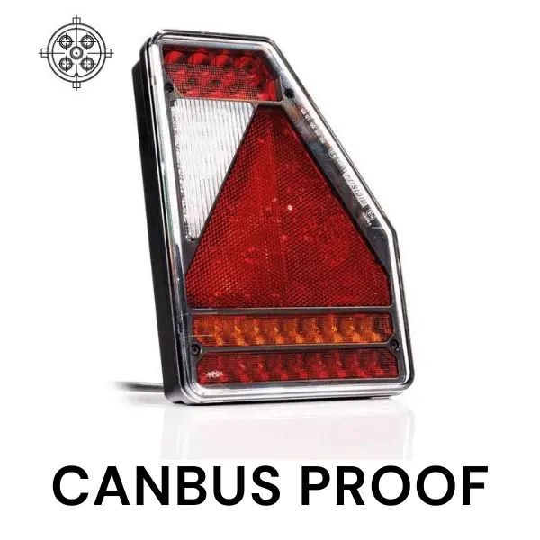 Rechts | LED Rücklicht | CAN-bus-roof | Dreiecksmodell | 12v | 5-function 5-PIN | VC-3302B5CAN