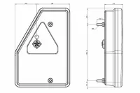 Rechts | LED Rücklicht | CAN-bus-roof | Dreiecksmodell | 12v | 5-function 5-PIN | VC-3302B5CAN
