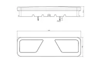 Links | LED-Anhängerleuchte CAN-bus-roof | 24v | 2,5m Kabel | VC-7001