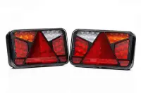 Links | LED Rücklicht mit Kennzeichenleuchte CAN-bus-roof | 12v | 6-Funktionen 6-PIN | VC-4511B6CAN