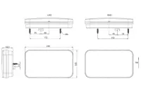 Links | LED Rücklicht mit Kennzeichenleuchte CAN-bus-roof | 12v | 6-Funktionen 6-PIN | VC-4511B6CAN