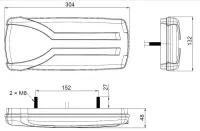 Rechts | LED Rücklicht dynamisches Blinklicht | 12-24v | 7-PIN | V14C7-962B7