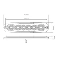 LED-Rückfahrlicht ultrakompakt | 12-24v | 25cm. Kabel | 12WM