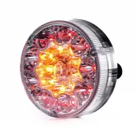 LED Rücklicht rund, transparente Linse 12-24v 50cm Kabel | VC-5400