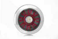 LED-Rückfahrlicht darklook, Chrom 12-24v 1m. Kabel eingebaut