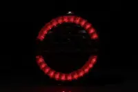 LED Rücklicht, rund mit dynamischem Blinklicht 12-24v 4m Kabel