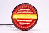 LED Rücklicht, rund mit dynamischem Blinklicht 12-24v 4m Kabel