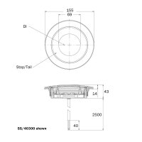 LED ADR Einbau-Rücklicht 12-24v 250cm Kabel