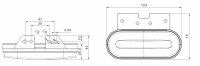 LED Umrissleuchten gelb 12/36V 1.2m Kabel + SuperSeal
