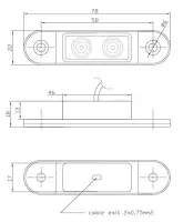 LED Positionsleuchte rot | 12-24v | 0,75mm². Stecker | M10MV-210R