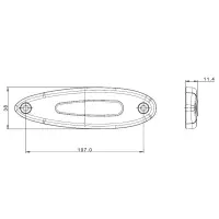 LED Positionsleuchte gelb | 12-36v | 50cm. Kabel | MV-1900A