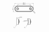 LED Positionsleuchte weiß | 12-24v | 15cm Kabel |...