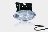 LED Positionsleuchte oval weiß mit Halterung |...