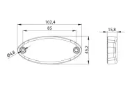 LED Positionsleuchte oval weiß | 12-24v |...