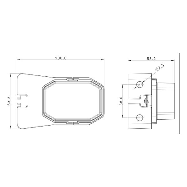 LED Positionsleuchte gelb | 12-24v | 50cm Kabel | MV-2750A