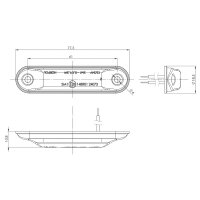 LED Positionsleuchte gelb 12-24v 0,5m Kabel