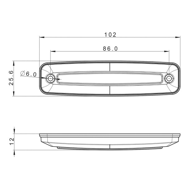 LED Markierungsleuchte rot 12-24v 15cm Kabel
