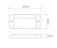LED Umrissleuchte gelb | 12-24v | 40cm Kabel | 44AME