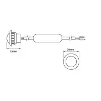 LED-Dekorationslicht grün | 12-24v | 20cm Kabel |...