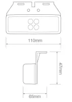 LED Umrissleuchte weiß | 12-24v | 20cm Kabel | 1491WM