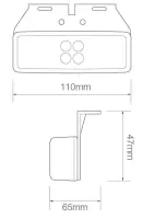 LED Umrissleuchte rot | 12-24v | 20cm Kabel | 1491RM
