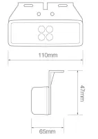 LED Umrissleuchte gelb | 12-24v | 20cm Kabel | 1491AM