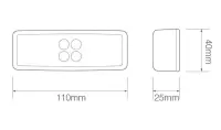LED Umrissleuchte weiß | 12-24v | 20cm Kabel | 1490WM