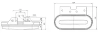 LED Umrissleuchte gelb | 12-24v | 50cm Kabel | M10MV-750A