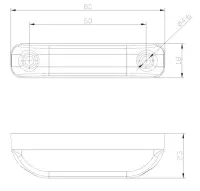 LED Umrissleuchte gelb | 12-24v | 50cm Kabel | M10MV-500A