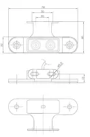 LED Umrissleuchte gelb | 12-24v | 50cm Kabel | M10MV-400A