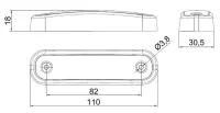 LED Umrissleuchte gelb 12-36V 0,15m Kabel | M10MV-300A.1