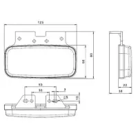 LED Umrissleuchte gelb | 12-24v | 50cm Kabel | MV-1250A