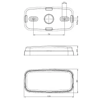 LED Umrissleuchte rot | 12-24v | 50cm Kabel | MV-1200R