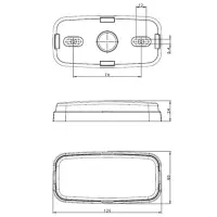 LED Umrissleuchte gelb | 12-24v | 50cm Kabel | MV-1200A