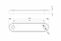 LED Umrissleuchte -lang gelb | 12-24v | 0,15m Kabel | MV-2400LA