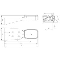 LED Umrissleuchte gelb | 12-24v | Stecker zum Schieben | MV-5790A