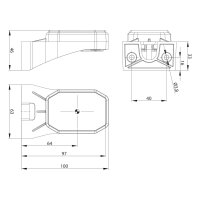 LED Umrissleuchte weiß | 12-24v | Stecker zum Schieben | MV-5750W